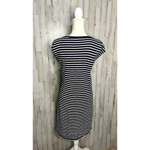 Talbots Petite Women's Size Small Striped T-Shirt Dress Multicolor Short Sleeve - Picture 3 of 5